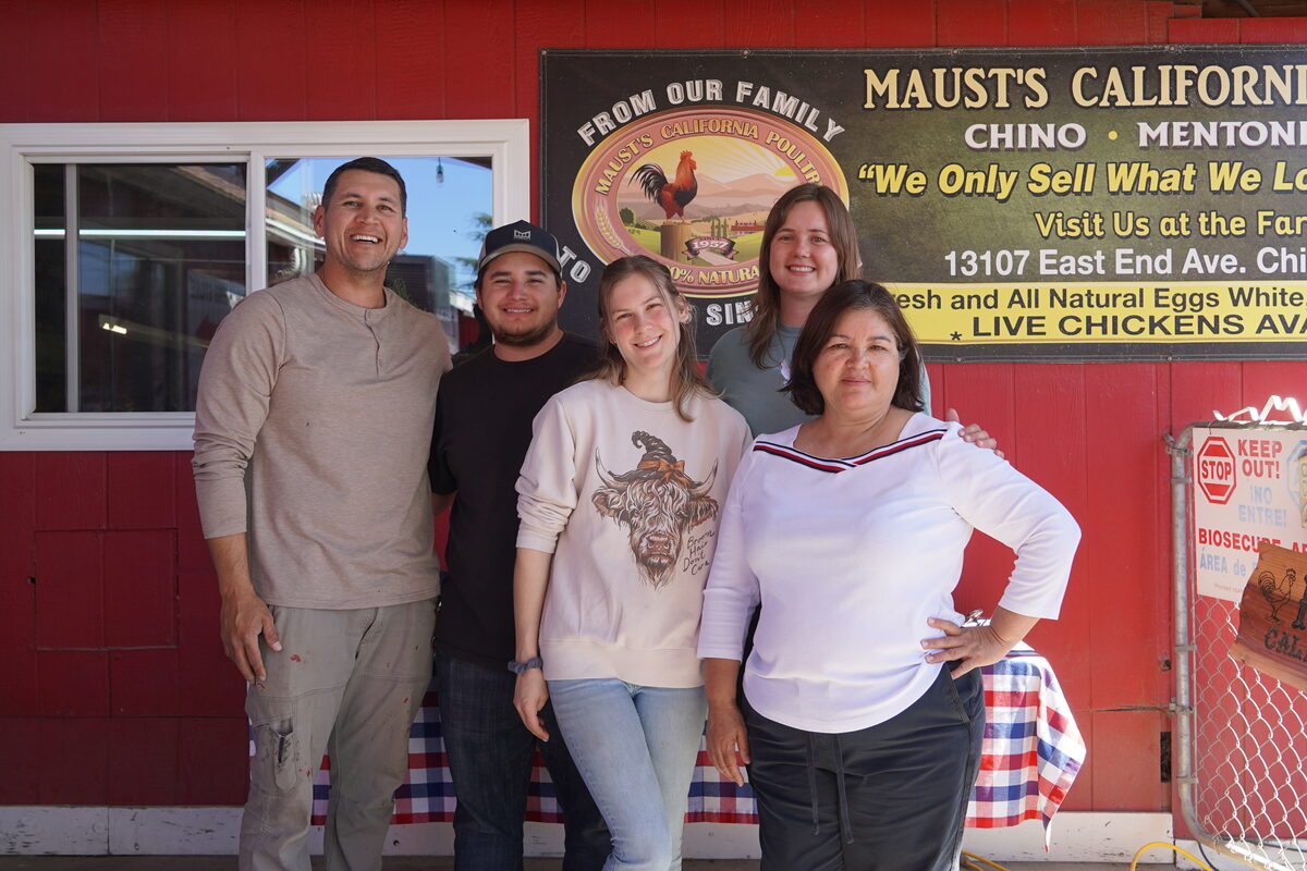 Maust family at the farm
